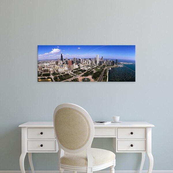 Easy Art Prints Panoramic Images's 'Skyscrapers in a city, Chicago, Illinois, USA' Premium Canvas Art