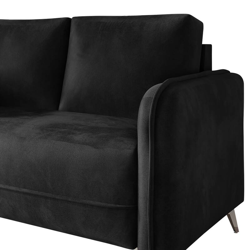 CraftPorch Luxurious Velvet Upholstered Loveseat - N/A