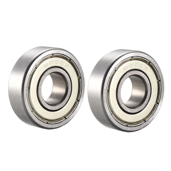 6000ZZ Deep Groove Ball Bearing 10x26x8mm Double Shielded Chrome Bearings 2pcs - 2 Pack