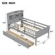 preview thumbnail 17 of 26, Twin Size LED Wood Bed with 2 Drawers and Guardrail, Storage Platform Bed Frame with Built-in USB & Type-C Charging Ports