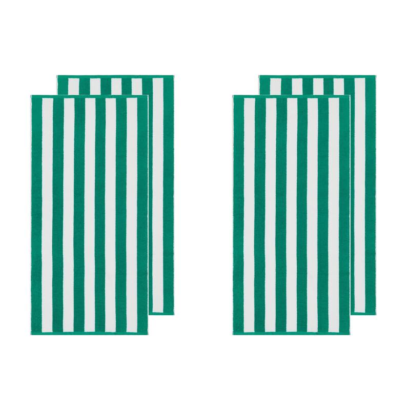 Oceanfront Resort Classic Cabana 4 PACK Beach Towel.