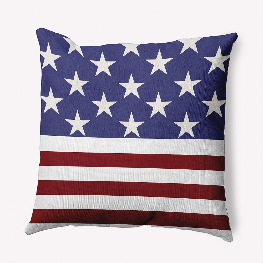 July 4th USA Flag Decorative Throw Pillow