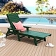 preview thumbnail 20 of 71, Laguna Hdpe All Weather Outdoor Patio Pool Reclining Chaise Lounge Dark Green