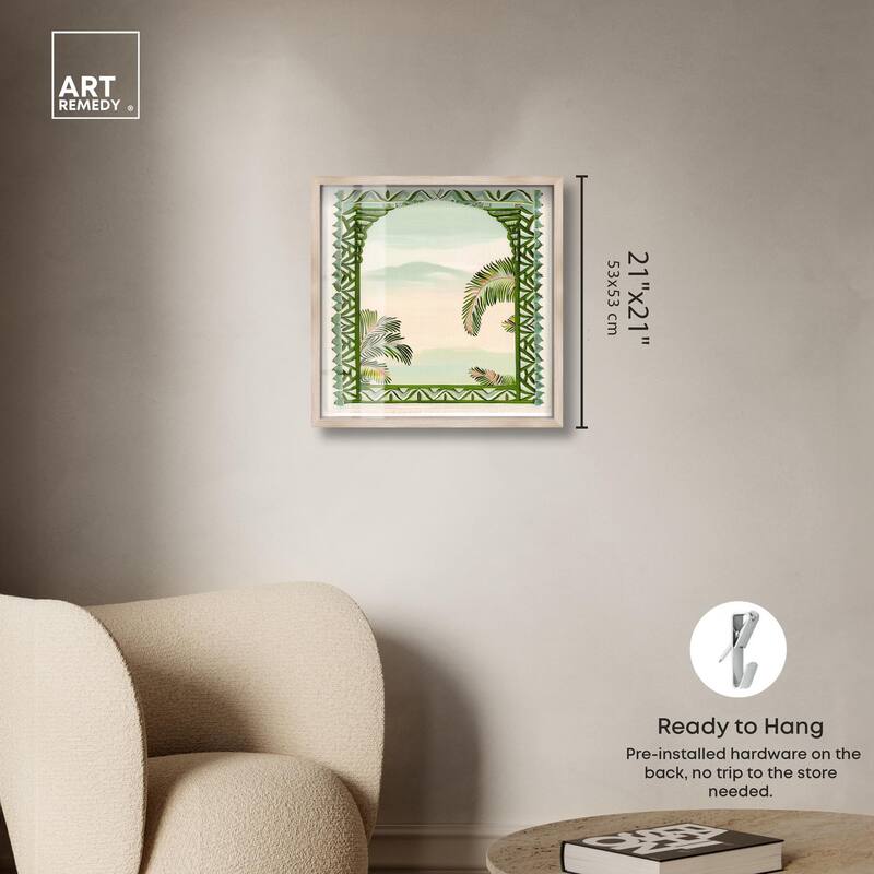 Palm View Vista Shadowbox by Art Remedy