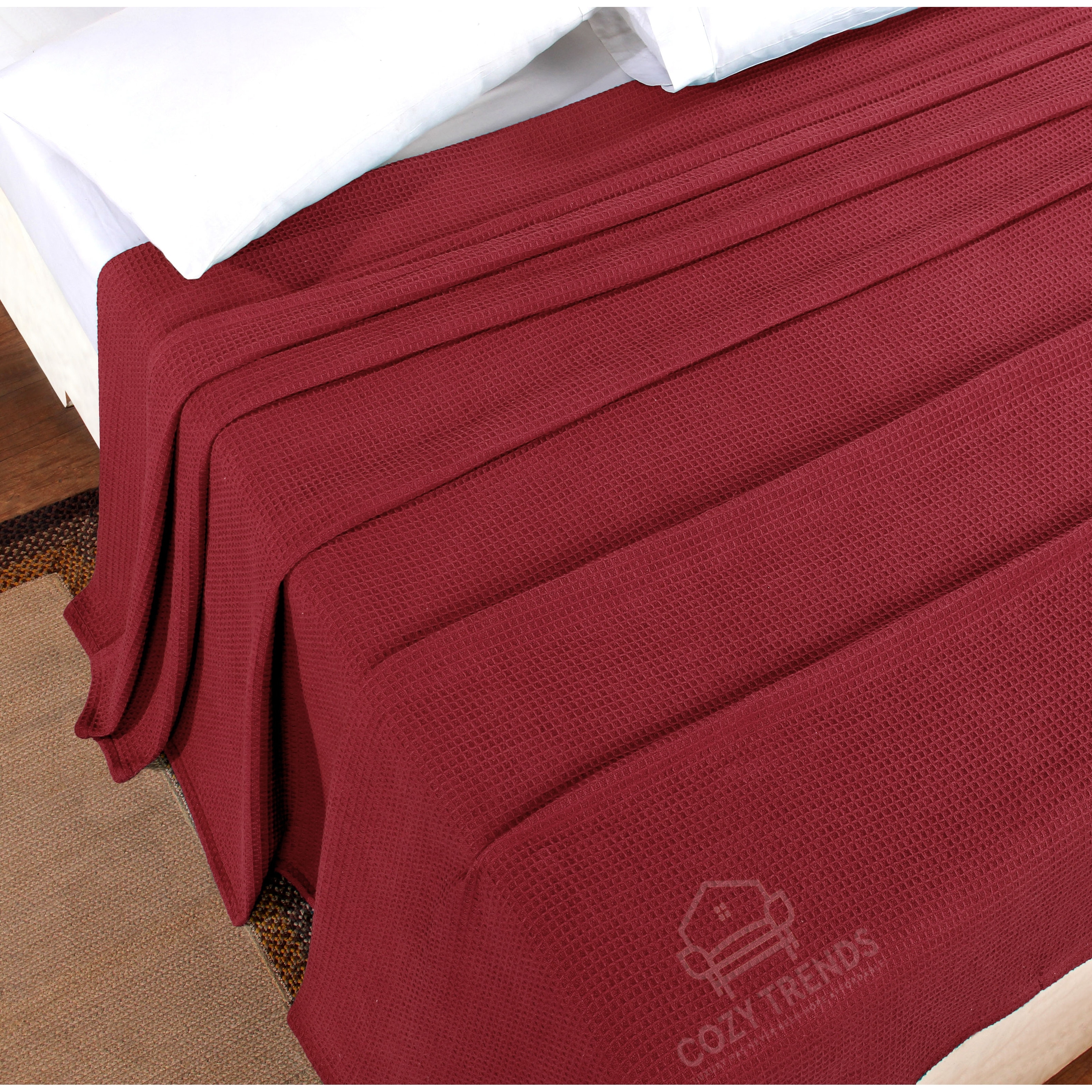 100-percent Cotton Waffle Weave Medium Weight All Season Thermal Blankets -  On Sale - Bed Bath u0026 Beyond - 32461939