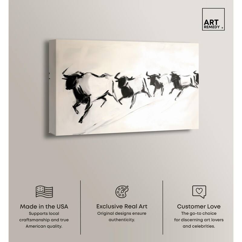 Bovine II Canvas by Art Remedy, Gallery Wrapped