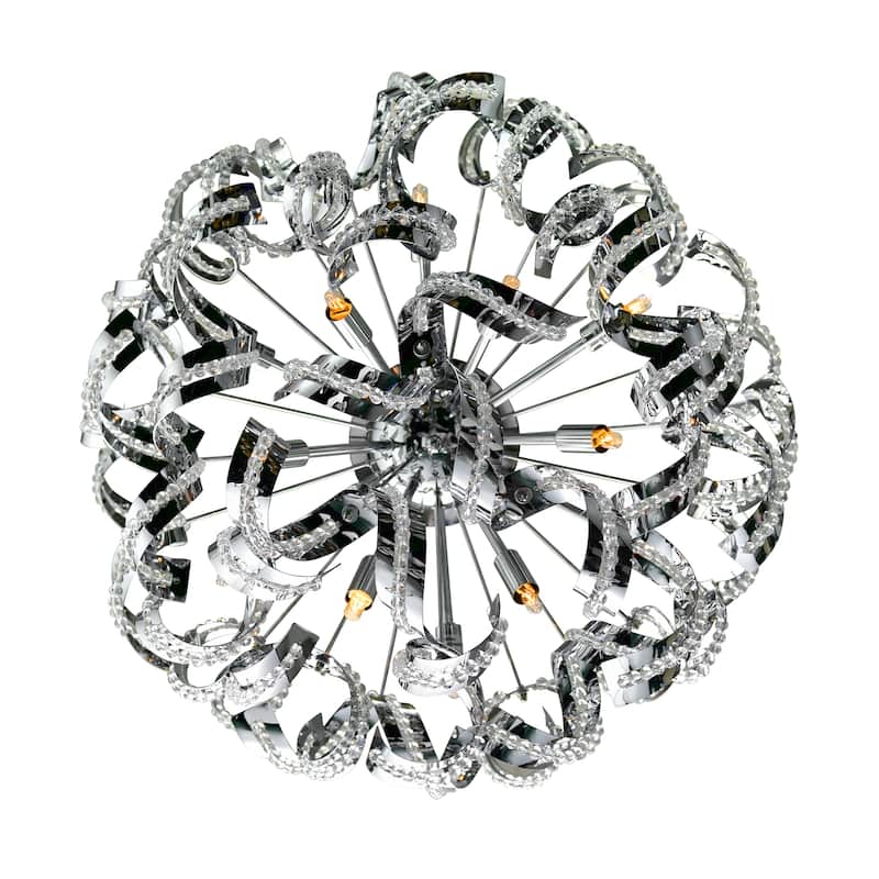 Swivel 13 Light 22in Chrome Flush Mount