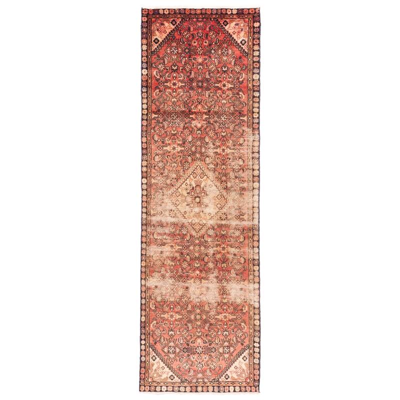 ECARPETGALLERY Hand-knotted Andelz Dark Copper Wool Rug - 3'1 x 10'1