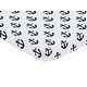 preview thumbnail 2 of 1, Navy and White Anchors Baby Boy Girl Fitted Mini Portable Crib Sheet For Portable Crib or Pack and Play - Blue Nautical Sailor