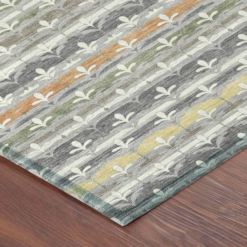 Machine Washable Indoor/ Outdoor Stripe Bramlage Chantille Rug