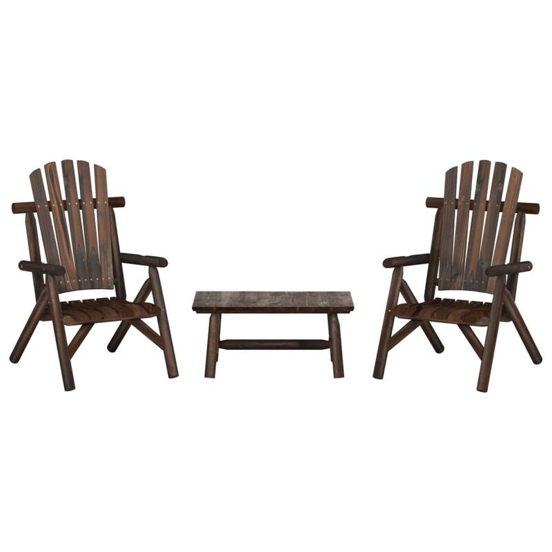 vidaXL Patio Furniture Set Outdoor Patio Lounge Set Chair Solid Wood Spruce
