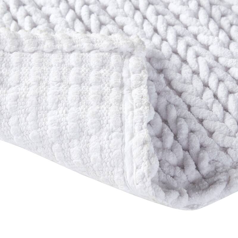 Cotton Chenille Chain Stitch Rug For Bath Room