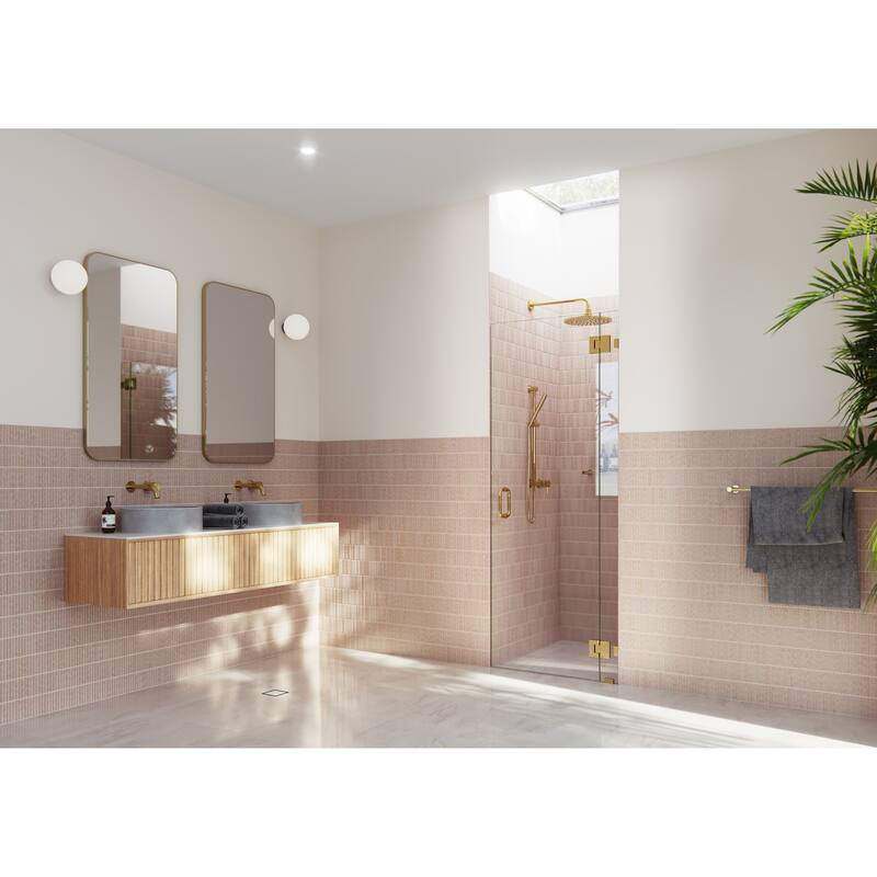 Glass Warehouse 78" x 30.5" Frameless Shower Door - Glass Hinge