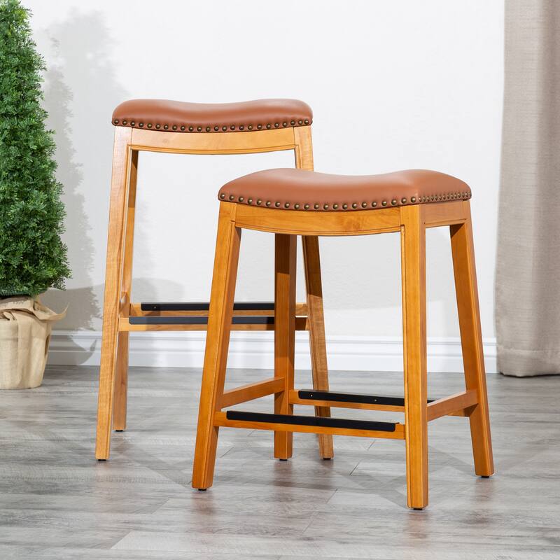 30" Bar Height Saddle Stool