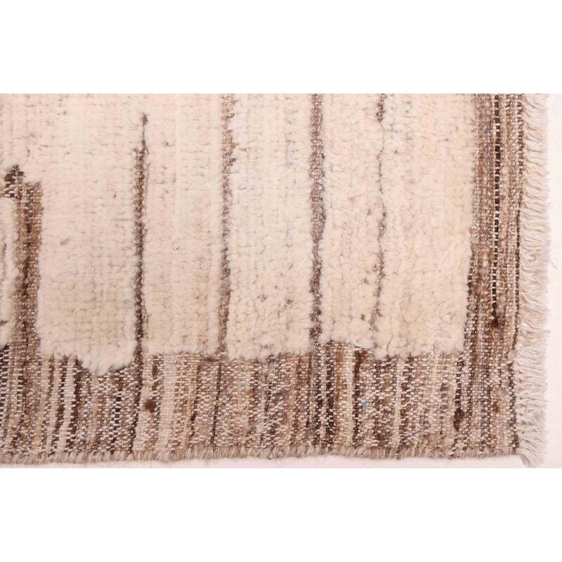 ECARPETGALLERY Hand-knotted Pak Finest Marrakesh Ivory Wool Rug - 9'5 x 11'11