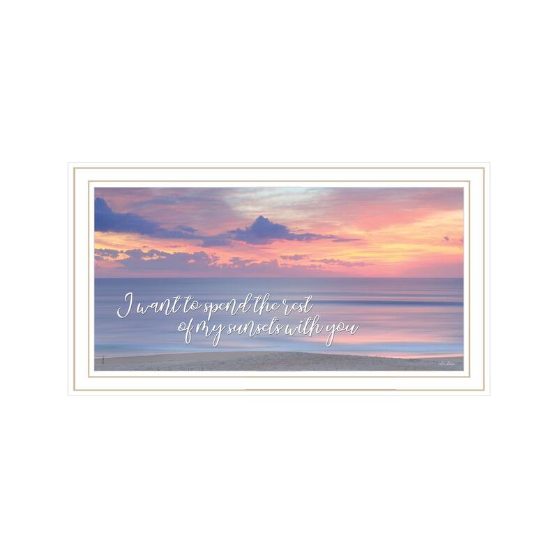 TrendyDecor4U "Rest of My Sunsets II" Framed Print Wall Art - White