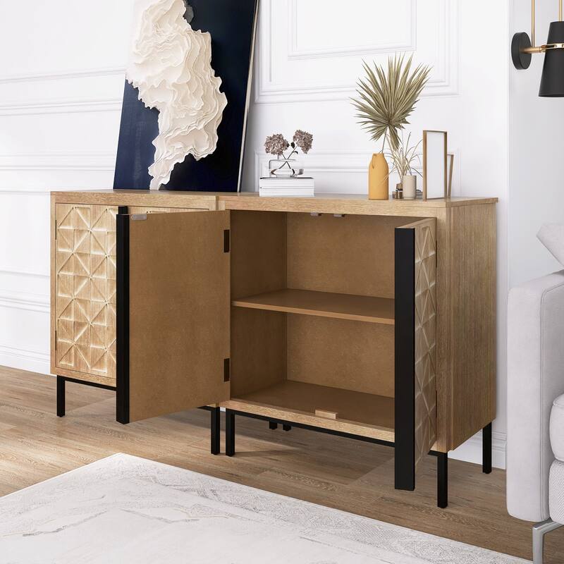 Make old styles 30" Wood 2-door Accent Cabinet in Natural