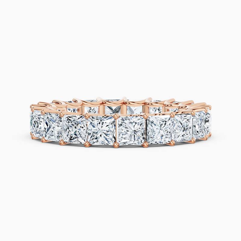 Auriya 14k Gold Princess Lab Grown Diamond Eternity Band 2.60 - 11.25 ct. tw. (F-G, VS) - 5.00 ct. wt. - 7.5 - Rose