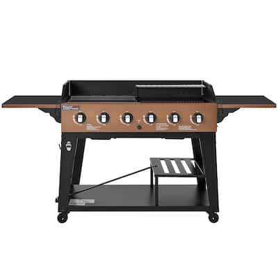 Royal Gourmet GD601Y 6-Burner Gas Grill and Griddle Combo