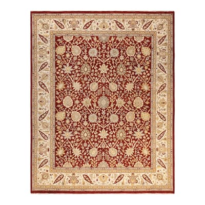 Overton Hand Knotted Wool Vintage Inspired Traditional Mogul Red Area Rug - 8 x 10
