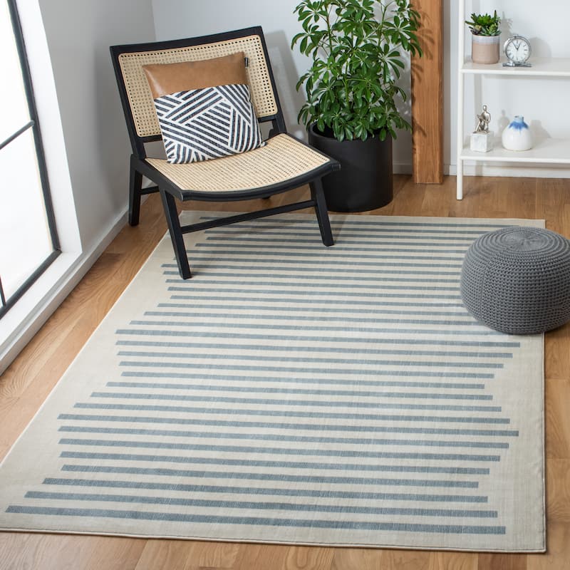 SAFAVIEH Orwell Nealy Mid-Century Modern Rug - 4' x 6' - Ivory/Blue