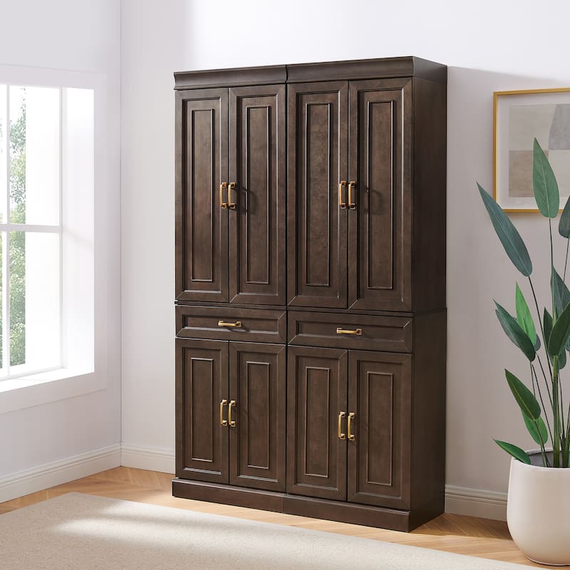 Crosley Stanton 2-Piece Kitchen Storage Pantry Cabinet Set