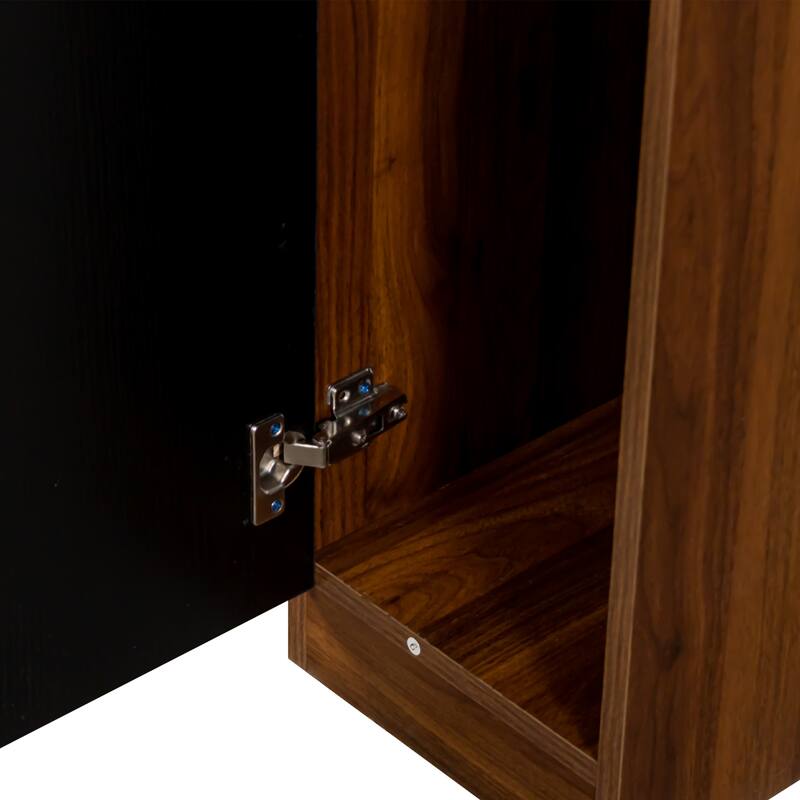 GDF Studio - Lalia Modern Multifunctional Extendable Dining Table with Storage Panels - 118.11"