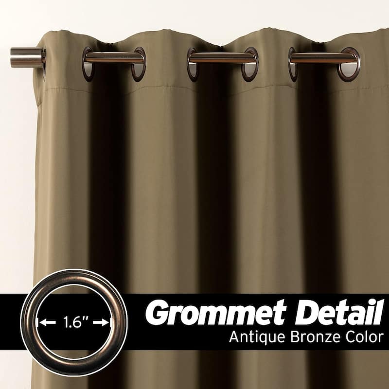 Aurora Home Extra Long Grommet Top Thermal Blackout Curtain Single Panel