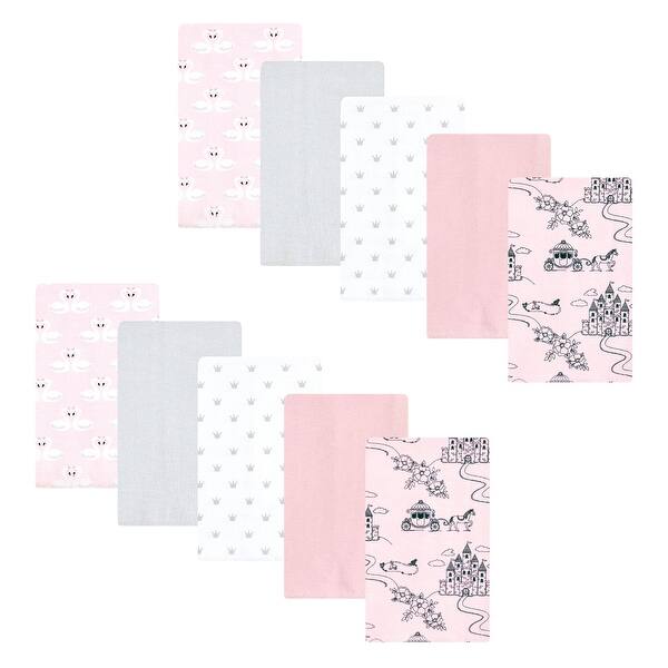 slide 1 of 1, Hudson Baby Infant Girl Flannel Burp Cloth 10pk, Fairytale Princess, One Size - Fairytale Princess 10 Pack - One Size One Size - Fairytale Princess 10 Pack