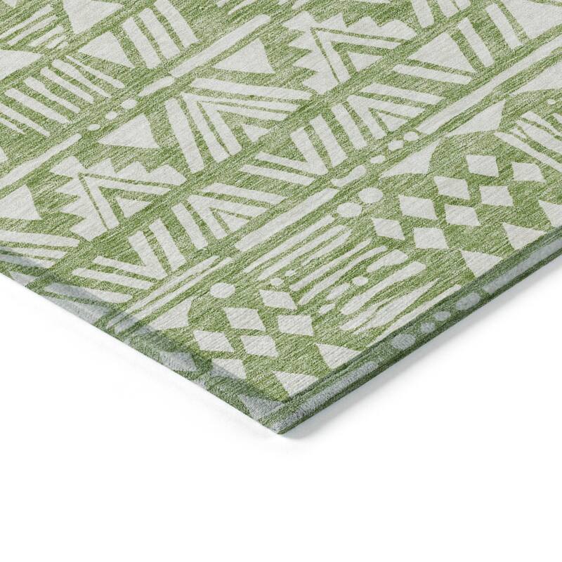 Machine Washable Indoor/ Outdoor Chantille Boho Tribal Rug