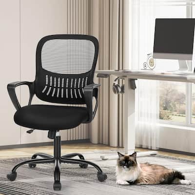 Home Office Computer Desk Chair, Ergonomic Managerial Executive Mid-Back Mesh Rolling Work Swivel Chairs