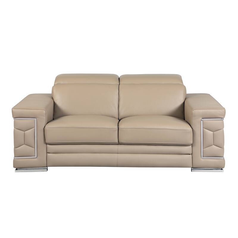 Top Grain Italian Leather Loveseat