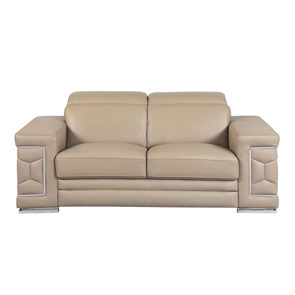 Top Grain Italian Leather Loveseat