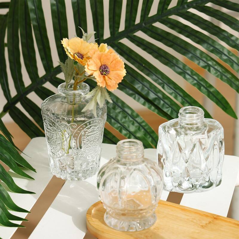 36 Glass Bud Vase Set, Small Vases for Flowers, Clear Bud Vases for Centerpieces Mini Flower Vases in Bulk