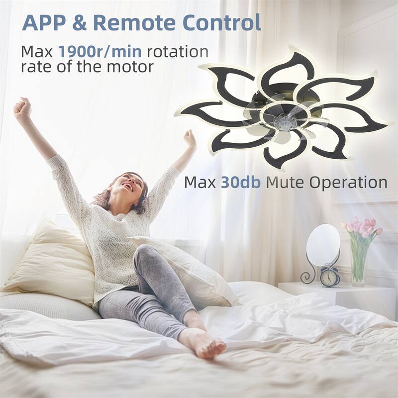 35.4" Ceiling Fan with Lights, Remote Control 3 Color Temperatures