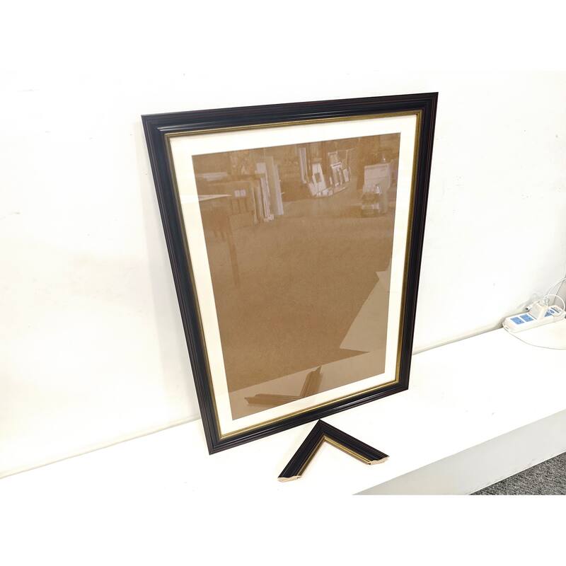 Solid Wood Picture Frame - Replaceable Canvas Art Frame with Organic Glass, Elegant Framed Wall Decor for Living Room