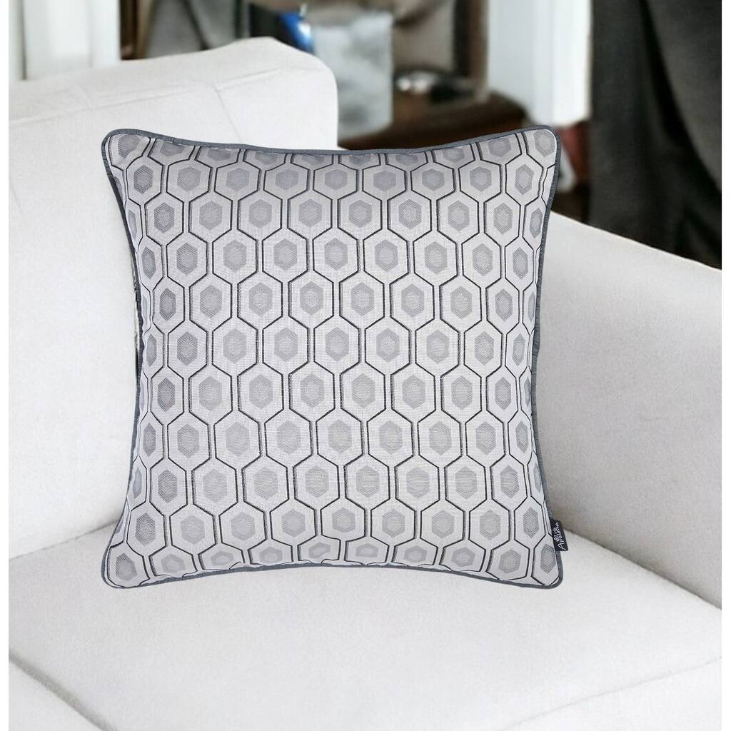17" Gray Throw Pillow Cover
