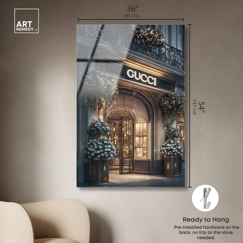 Illuminated Luxury Store Acrylic by Art Remedy, Ready to Hang