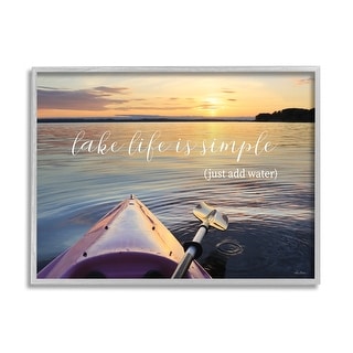 Stupell Industries Lake Life Is Simple Phrase Kayak Boat ...