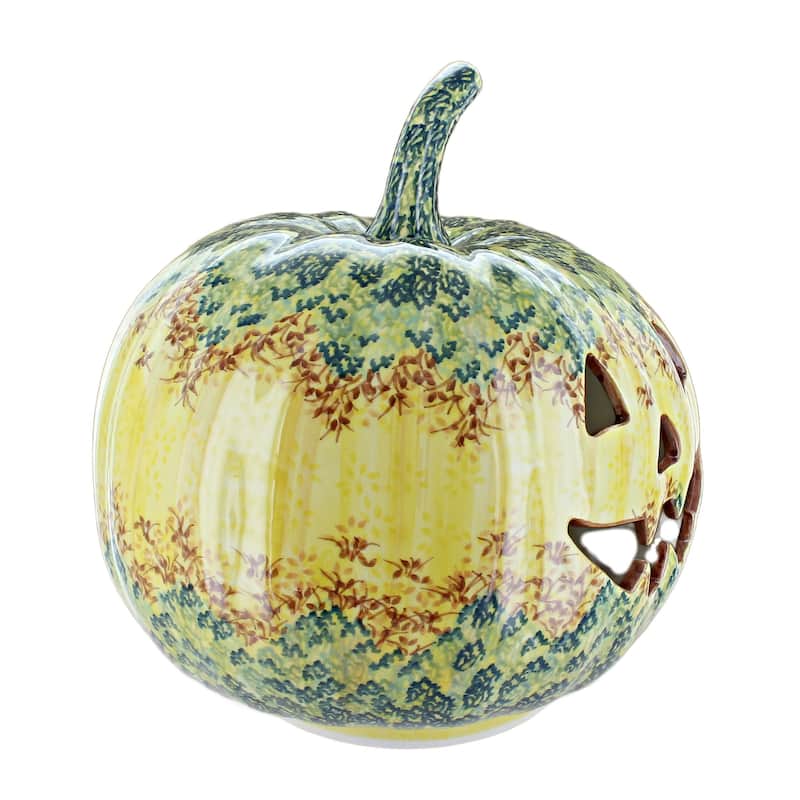 Blue Rose Polish Pottery L022-Manufaktura Large Pumpkin