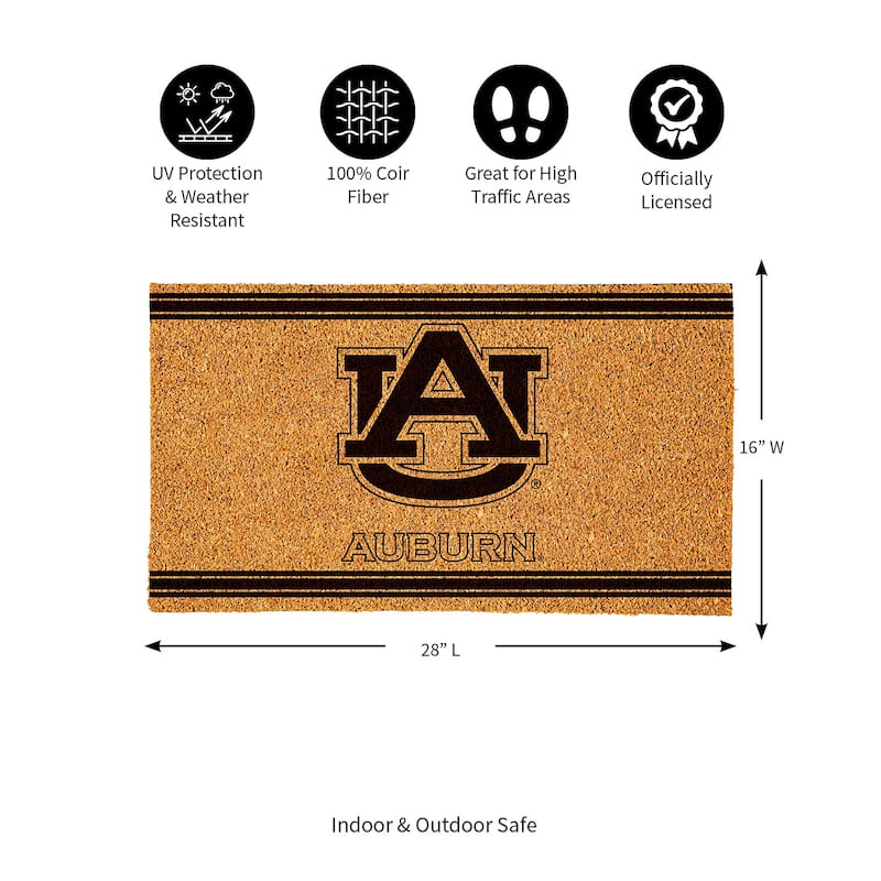 Auburn University Monochrome Indoor/Outdoor Coir Door Mat