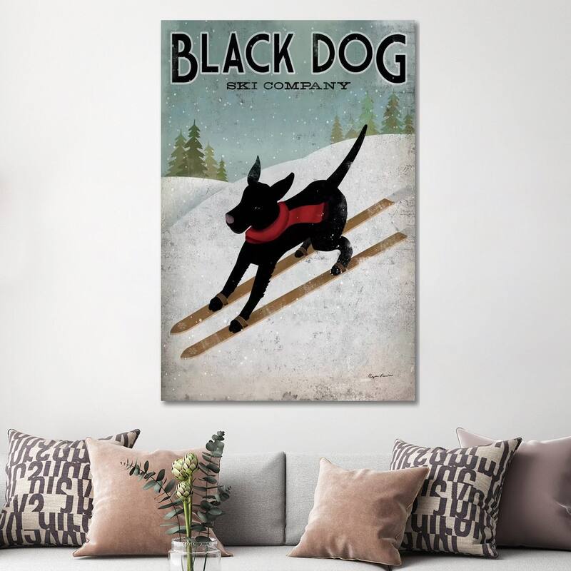 iCanvas "Black Dog Ski Co. I" by Ryan Fowler Canvas Print
