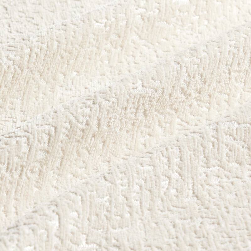 33 White Sofas White Chenille - Armless Seat and ottoman - White