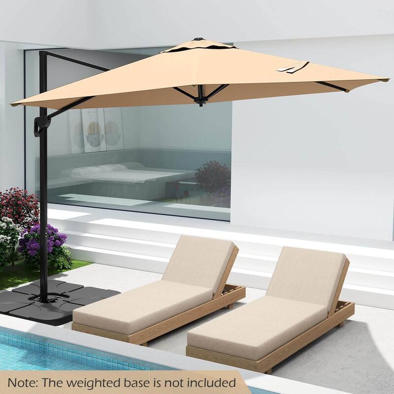 Costway 9 FT Cantilever Patio Umbrella Offset Hanging Umbrella with