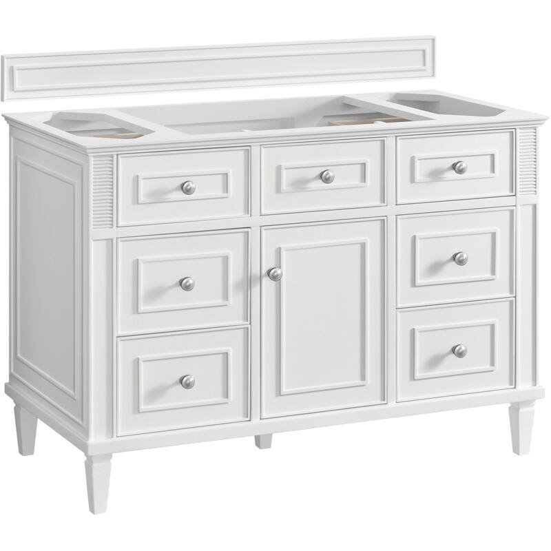 James Martin Vanities 424-V48-M Lorelai 48" Free Standing Single Basin - Bright White