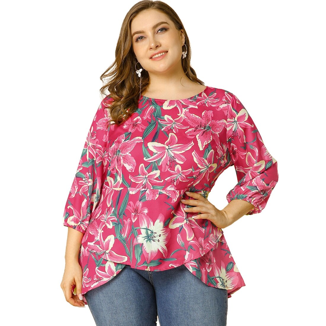 hot pink plus size jeans
