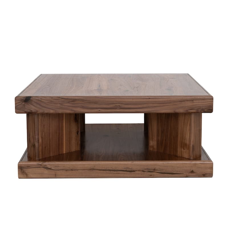 Origins by Alpine Sequoia 42"W Coffee Table, Walnut Brown