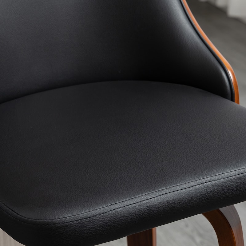 Modern Counter Height Swivel Bar Stools with Tufted Back Cushioned Seat and Footrest Support - 19" W x 20.25" D x 41.75" H