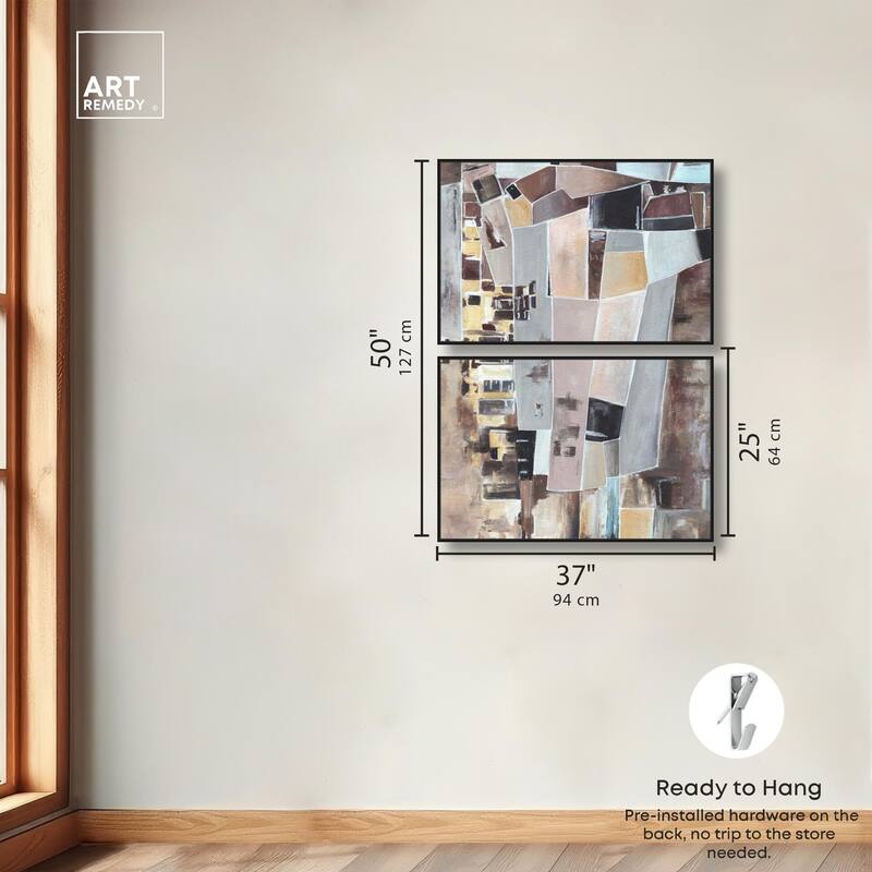 Wall Fragments Canvas Set of 2 by Art Remedy