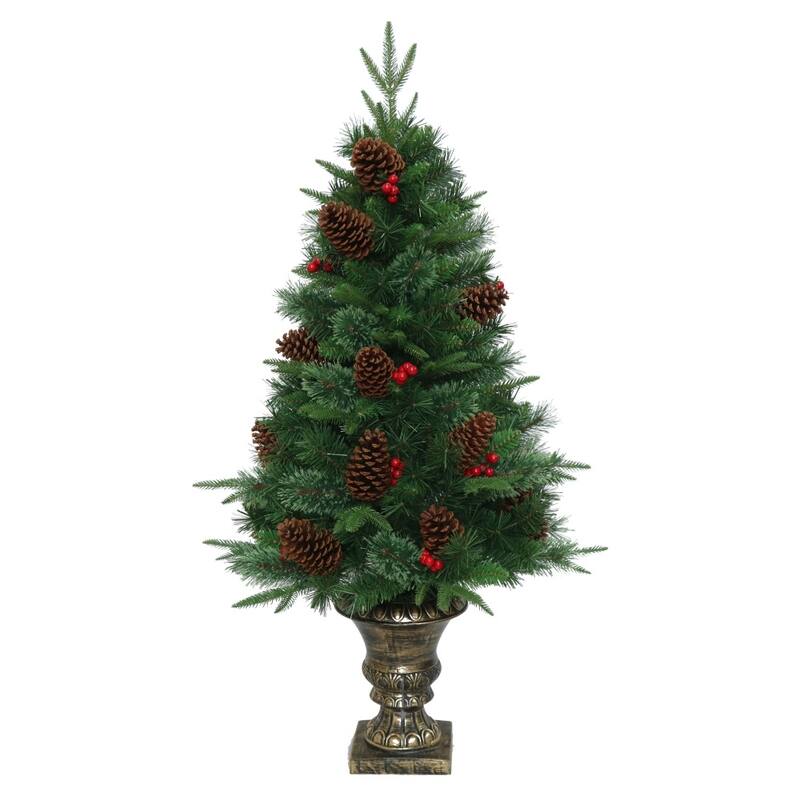 4FT Realistic-looking Compact Artificial Christmas Tree for Small Spaces